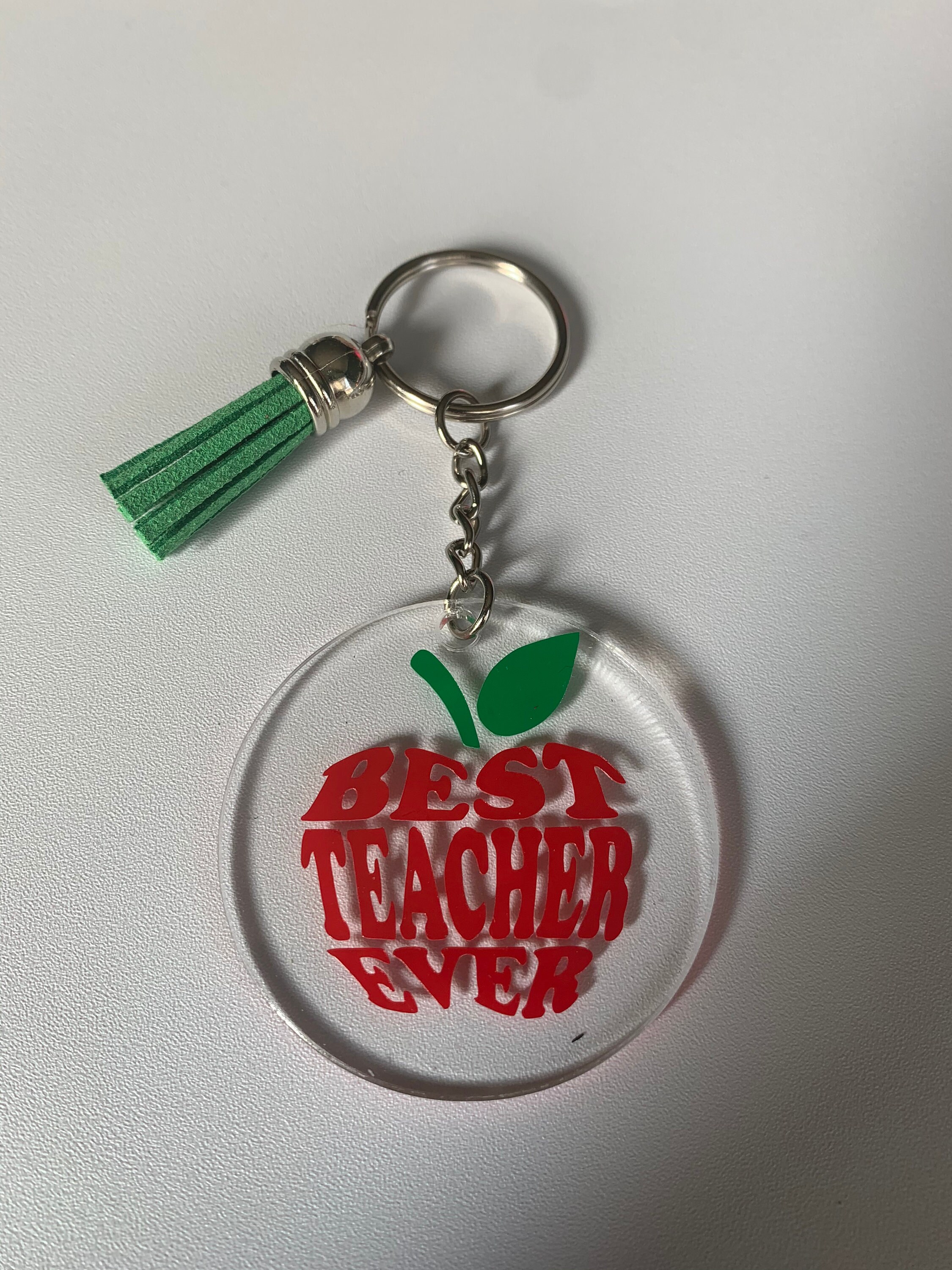 Best Teacher 2 Acrylic Keychain Etsy