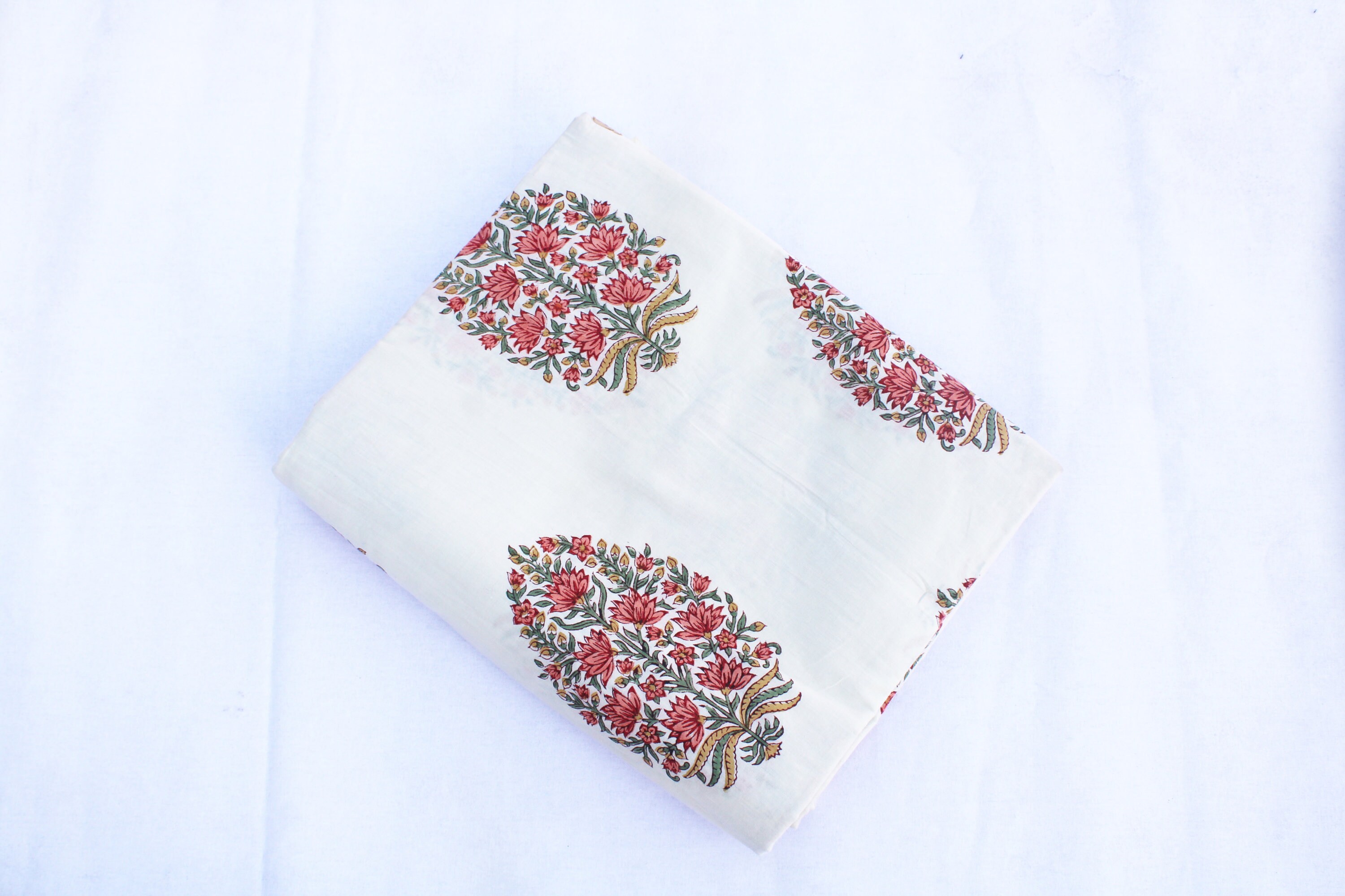 Jaipuri Print Fabric Indian Cotton Fabric Block Print Etsy