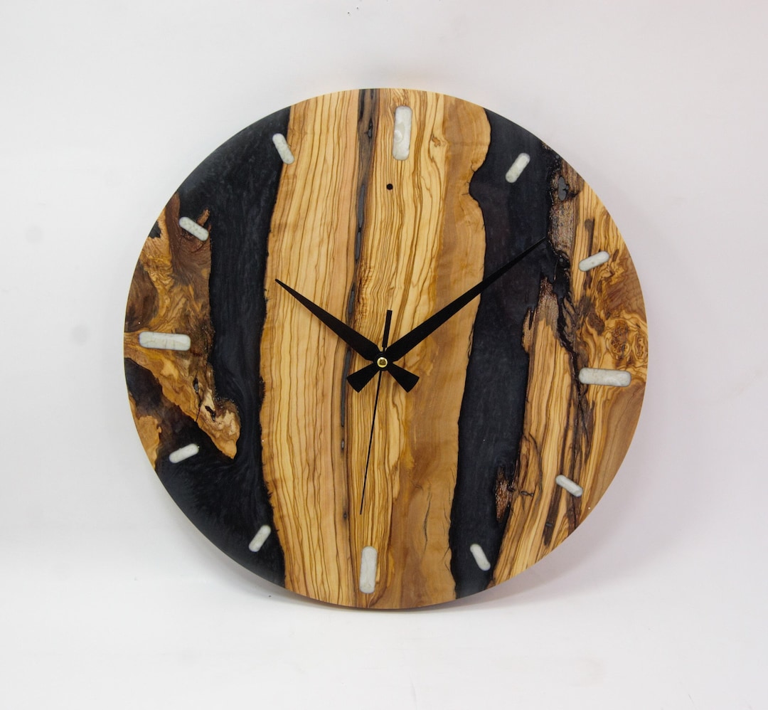 Wanduhr Lautlos Wohnzimmer Uhren Holz Uhr Wanduhr GrÃ¼n Holz