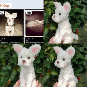 Entzückende Custom Crochet Dog Doll - Handgemachtes Amigurumi Haustier - Einzigartiges Geschenk für Hundeliebhaber - Custom Pet Plüsch Replica
