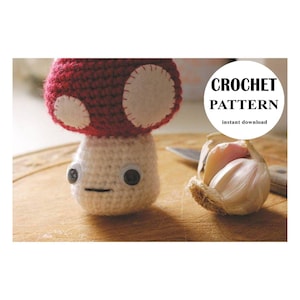 Mushroom Crochet Pattern PDF-Amigurumi Mushroom Doll Digital Pattern-DIY Crochet Toadstool Tutorial - Beginner Friendly Crochet Plushie PDF