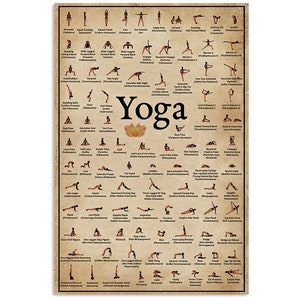 Yoga Poses Art Print, Yoga Poster, Yoga Knowledge, Yoga Print, Yoga Poses Poster, Yoga Lover Gift, Meditation Print, Yoga Gift