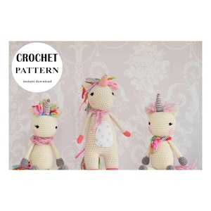 Crochet Unicorn Pattern PDF - Digital Download Amigurumi Unicorn Doll Tutorial - DIY Crochet Unicorn Plushie Pattern - Beginner Friendly