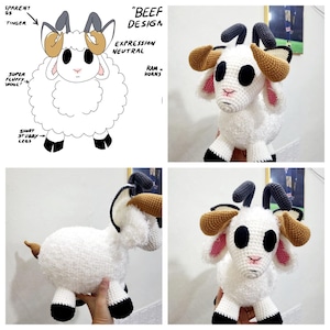 Custom Handmade Ram Figurine | Personalized Crochet Sheep Toy | Unique Animal Keepsake Gift