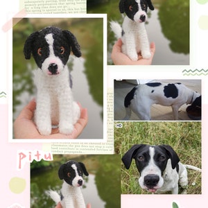 Individuell gehäkelter Plüsch Hund - Handgemachte Amigurumi Haustier Puppe - Personalisierte Haustier Replik - Einzigartiges Geschenk für Hundeliebhaber