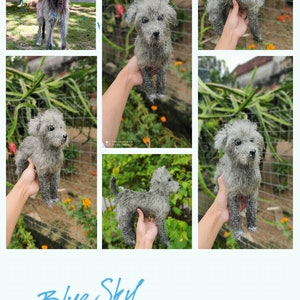 Pelúcia de cachorro de crochê artesanal personalizada, boneca de animal de estimação personalizada, lembrança de cachorro amigurumi, presente exclusivo de cachorro, pelúcias personalizáveis