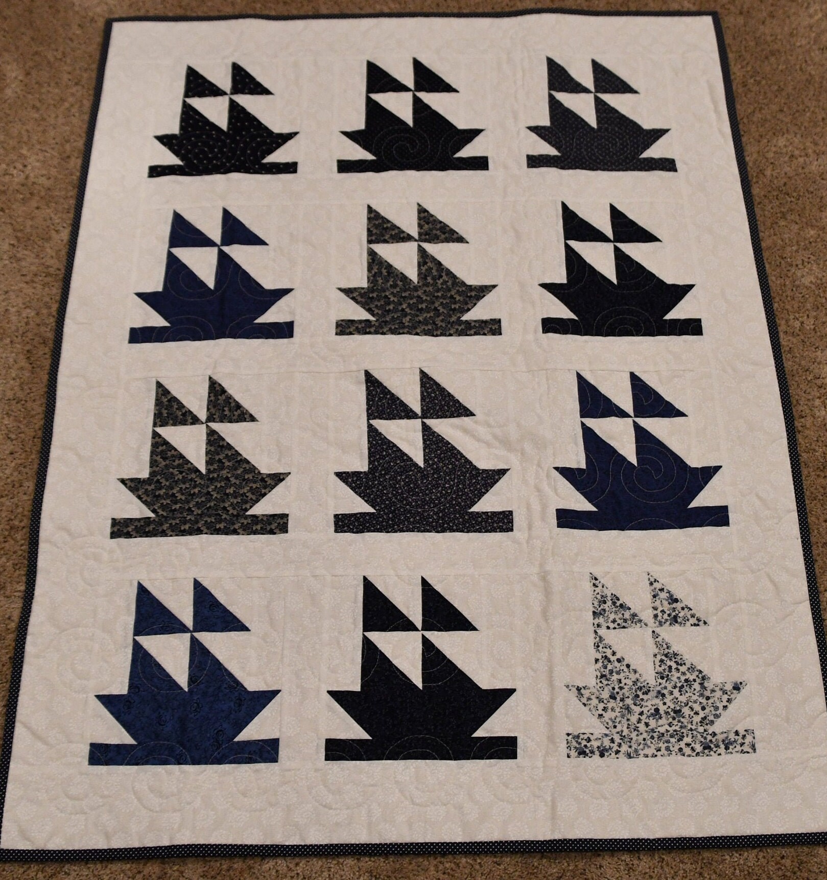 Sailing Ship Quilt Etsy