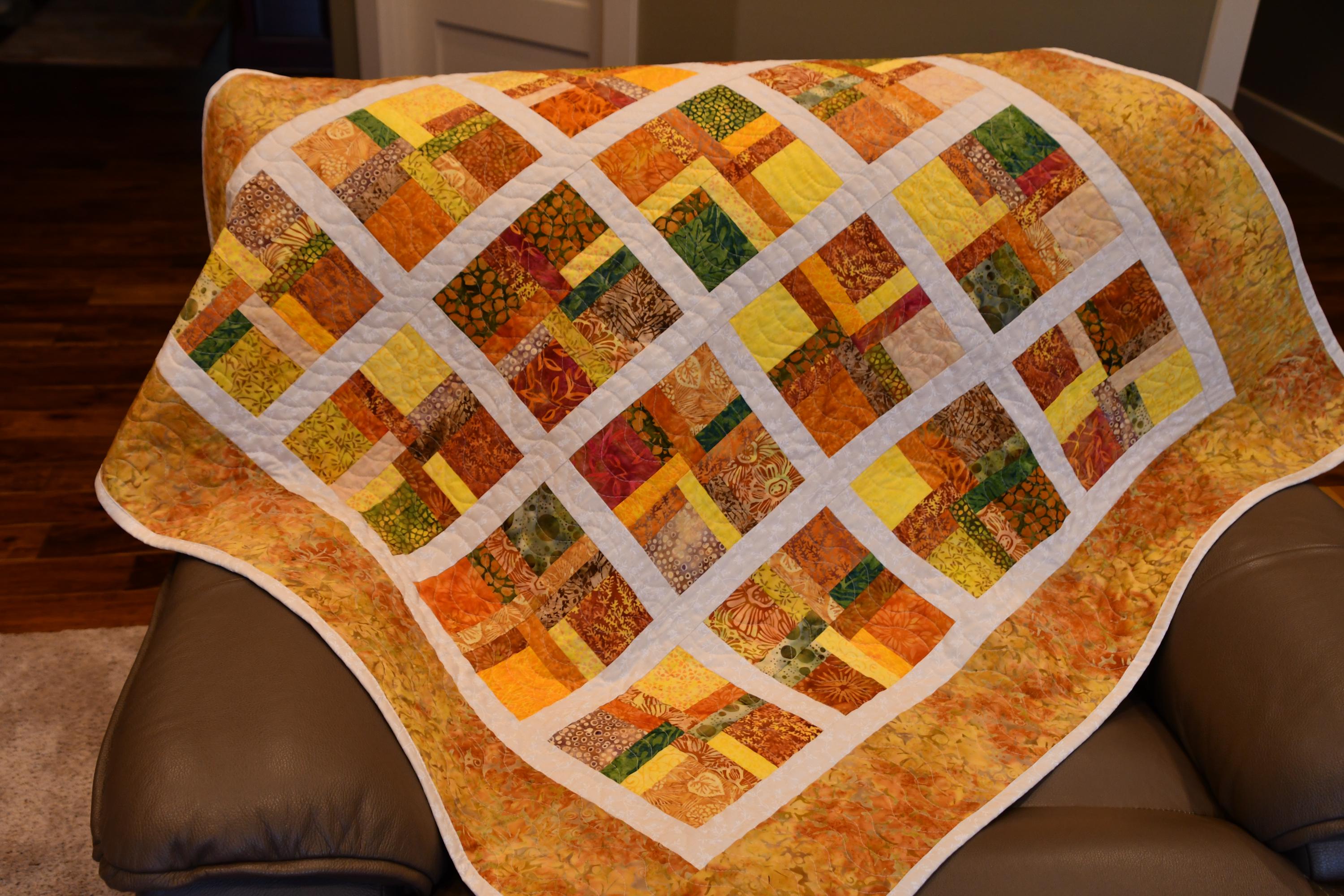 Scrappy Autumn Batik Lap Quilt - Etsy