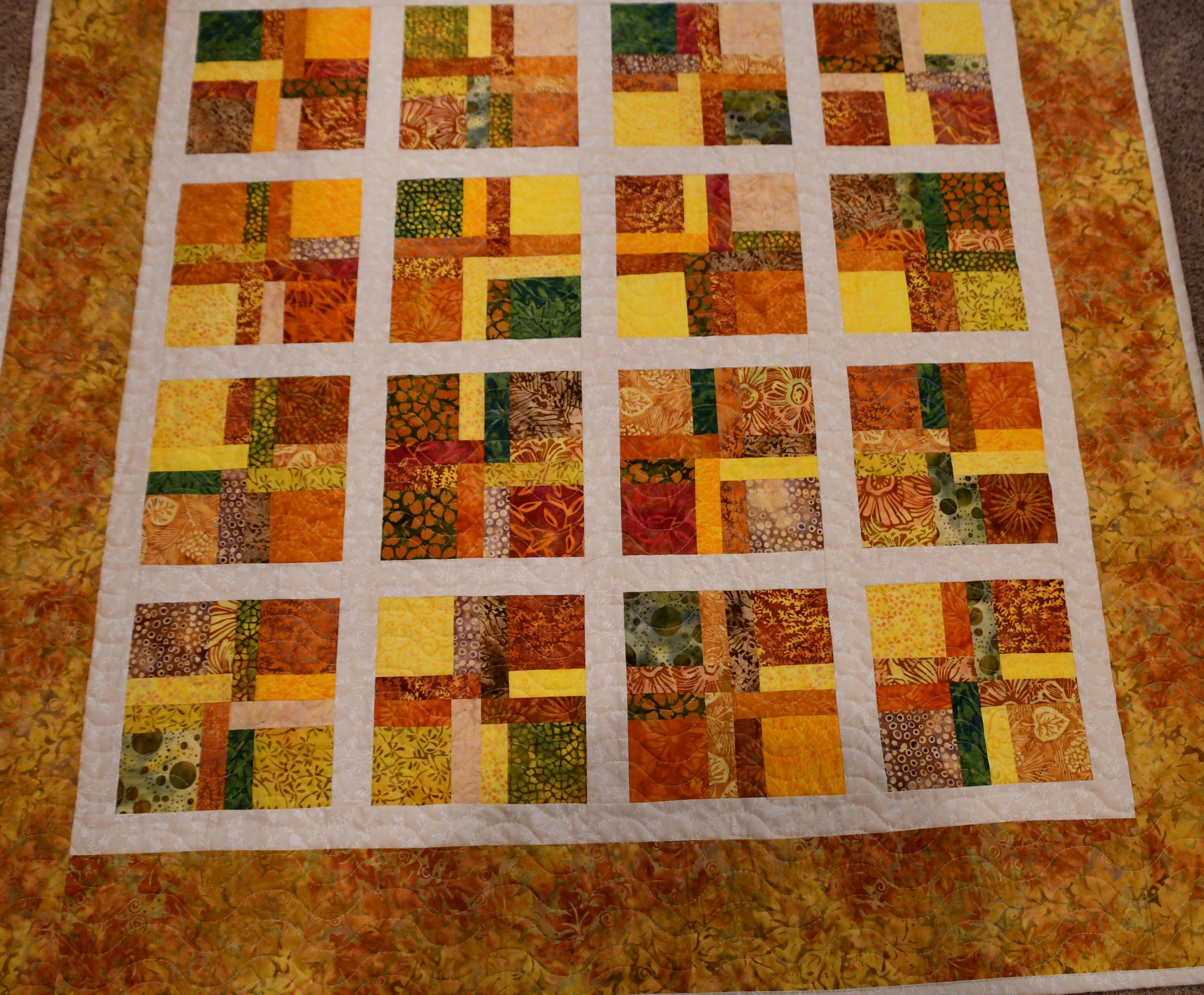Scrappy Autumn Batik Lap Quilt - Etsy