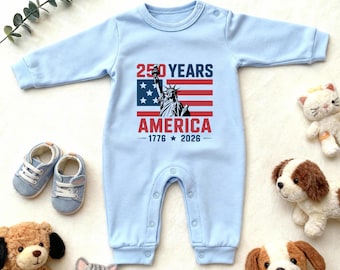 America 250th Anniversary Baby Bodysuit, 1776–2026 America Baby Outfit, USA 250 Years Anniversary Baby Clothes, America Freedom Celebration