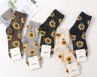 Sunflower Socks | Etsy