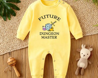 Dungeons and Dragons Future Master, Cute Nerd Baby Toddler Outfuit, Funny Baby Bodysuit, Dad Mom Parent Shower Gift