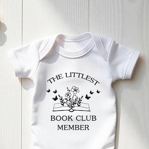 Body pour bébé membre du club de lecture The Littlest, body pour bébé nouveau venu du club de lecture, tenue de fleurs sauvages pour bébé, vêtements lombrics, cadeaux pour bébé