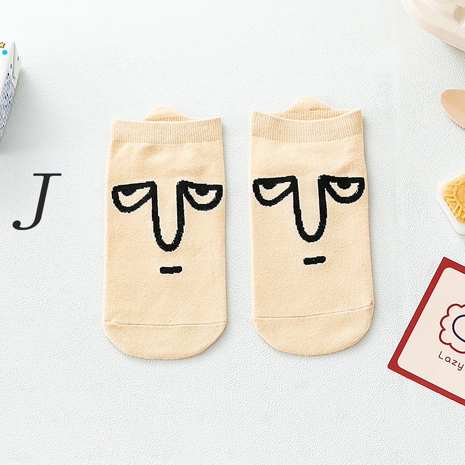 Funny Smile Sock/funny Emoji Socks/solid Color Socks/cute Cute Etsy