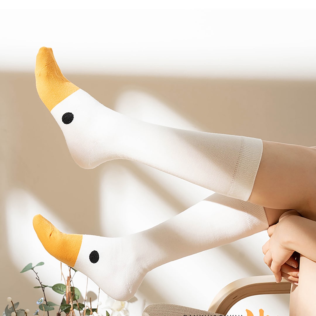 Funny Goose Socks Animals Goose Game Knee Socklong Leg - Etsy