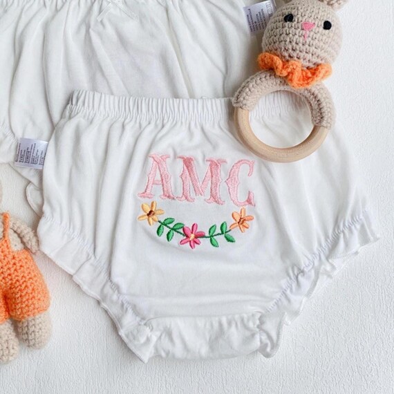 Personalized Baby Bloomer, Custom Diaper Cover, Embroidery Baby