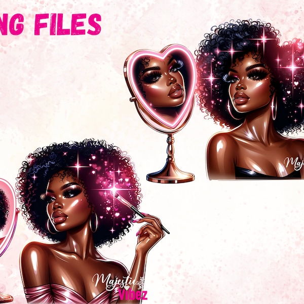 Black Women Clipart Self Care Clipart Afro Black Girl Clip Art Girl Power Love Self Png Motivational Quotes Planner Girl Sublimation