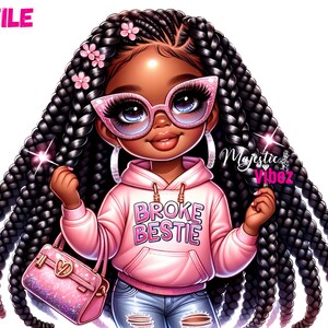 Bestie cassé Clipart petite fille noire noir jeune fille bambin PNG Clipart citation drôle Png png clipart maman