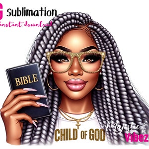 Kind Gottes PNG Schwarzes Mädchen Gebet Clipart Gesegnet Immer beten Afroamerikaner Melanin Afro Queen Schwarze christliche Aufkleber Bibel Urban