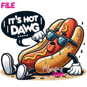 Hot dog drôle png Il fait chaud dawg png citations de hot-dog drôles clipart hot-dog Humour pngs pour temps chaud sublimation dictons drôles pour les t-shirts