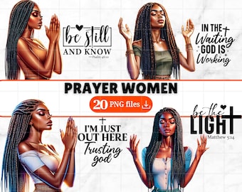 20 Worship and Prayer Clipart Bundle Planner Girls With Faith Png Blessed Girl Christian Clip Art Faith Quotes God Love Sublimation