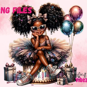 5 zwarte verjaardag meisje clipart meisje zwart meisje png verjaardag prinses png Afro meisje clipart trendy png Afro-Amerikaanse sublimatie