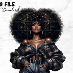 Beautiful Black Girl Png Black Woman With Afro Clipart Big Hair Afro Melanin Queen Black Girl Magic  Sublimation Digital Download