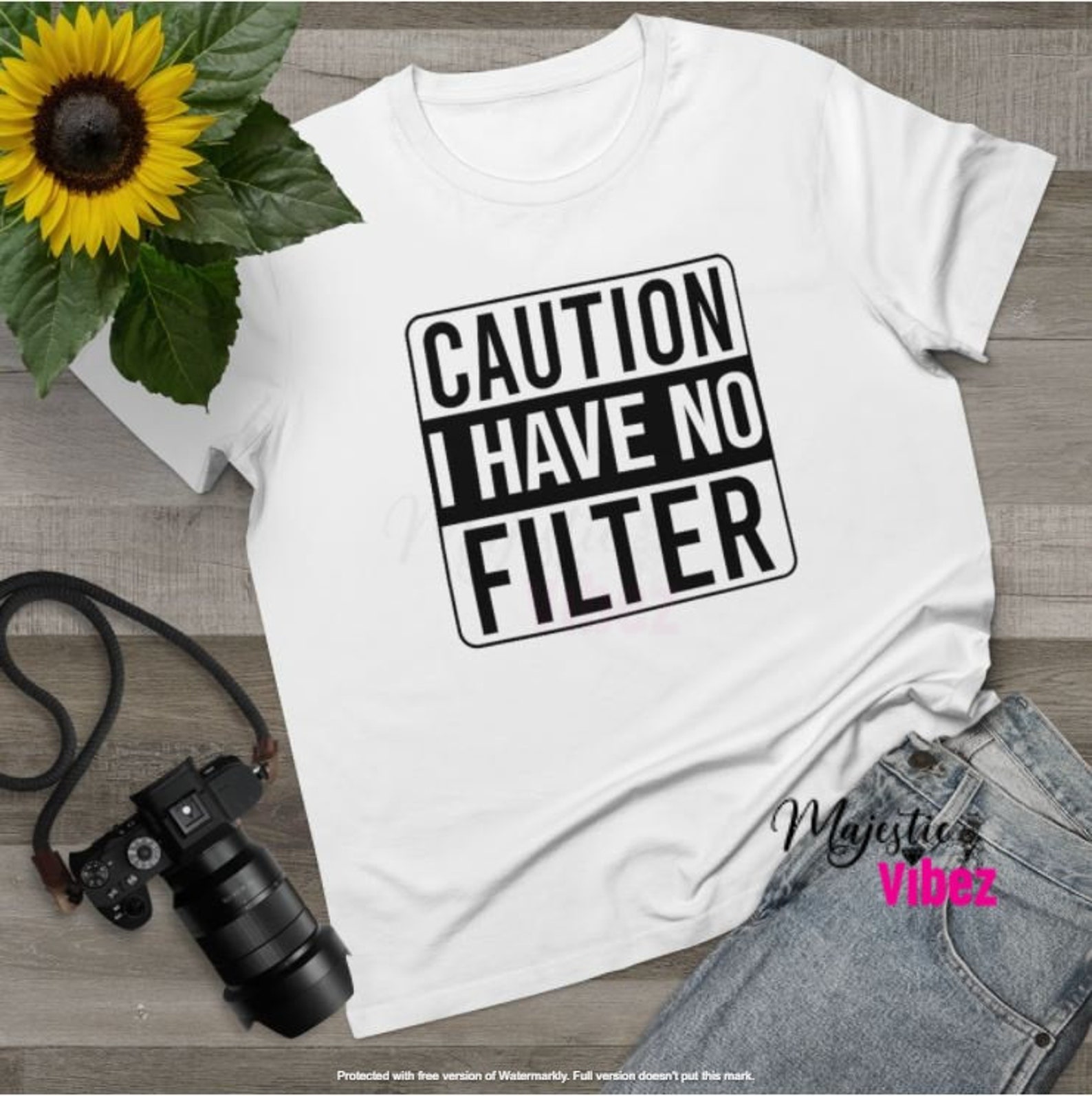 Caution I Have No Filter SVG Funny Quotes Easy Cricut Cut Etsy UK