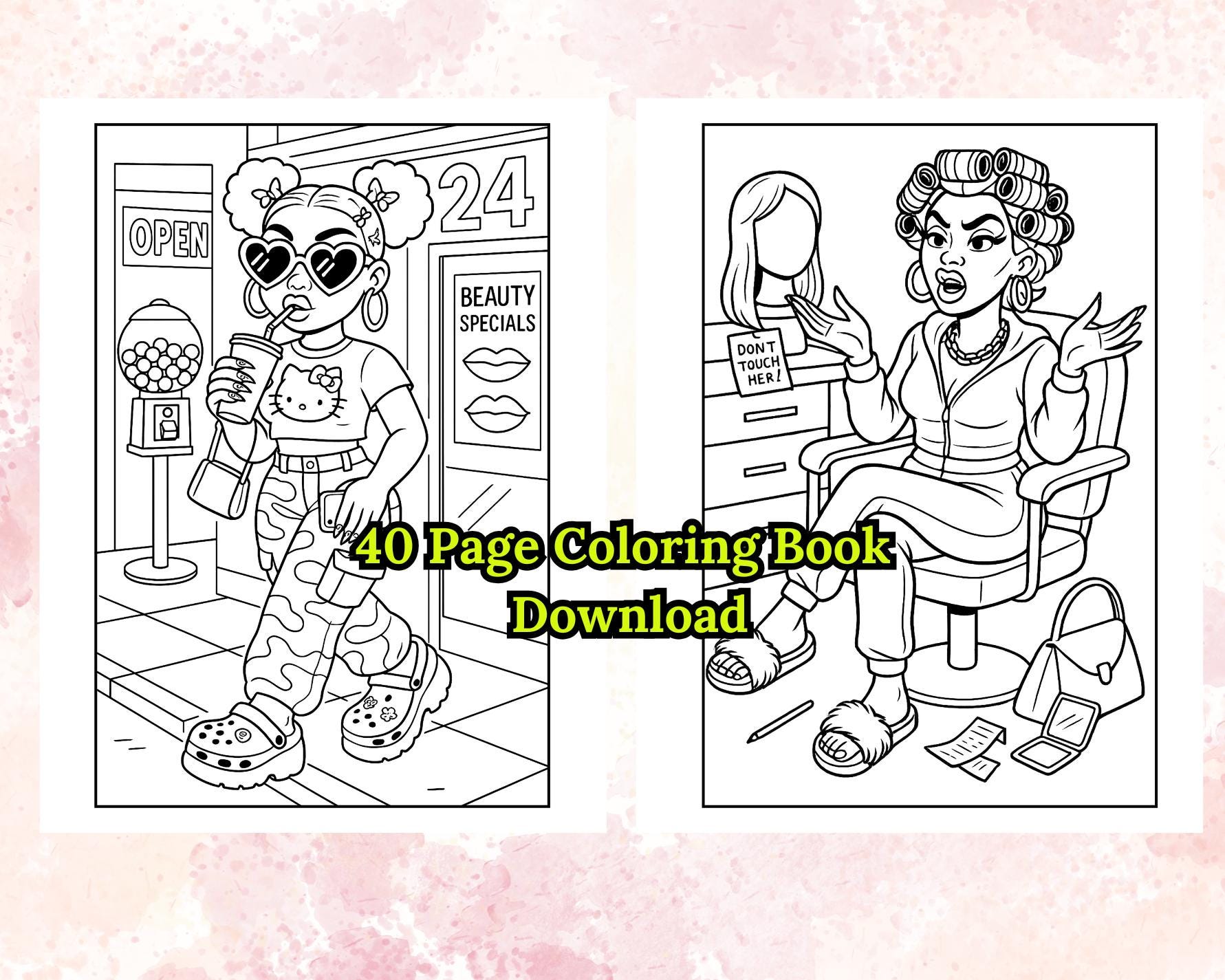 40 Black Girl Coloring Pages Extra Everyday Attitude Fashion and Style ...