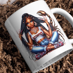Escorpio zodiaco Chica Clip art Símbolo Escorpio PNG Escorpio Astrología arte Hip hop urbano PNG Moda chica Clipart Escorpión chica Melanina Magia imagen 2