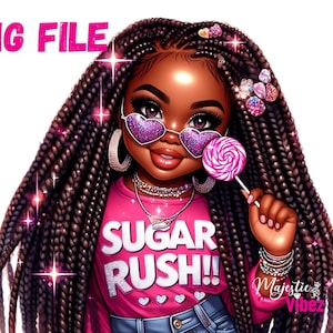Zwart meisje clipart klein zwart meisje PNG zwart jong meisje PNG Candyland clipart trendy png moeder clip art Afro-Amerikaanse sublimatie