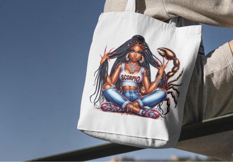 Escorpio zodiaco Chica Clip art Símbolo Escorpio PNG Escorpio Astrología arte Hip hop urbano PNG Moda chica Clipart Escorpión chica Melanina Magia imagen 3