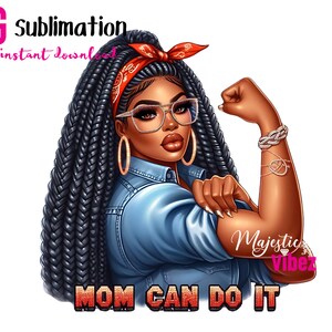 Fête des mères PNG Super maman noire clipart forte maman PNG Pour maman Afro queen Femmes afro-américaines Fille noire Magic Melanin Urban Girl PNG