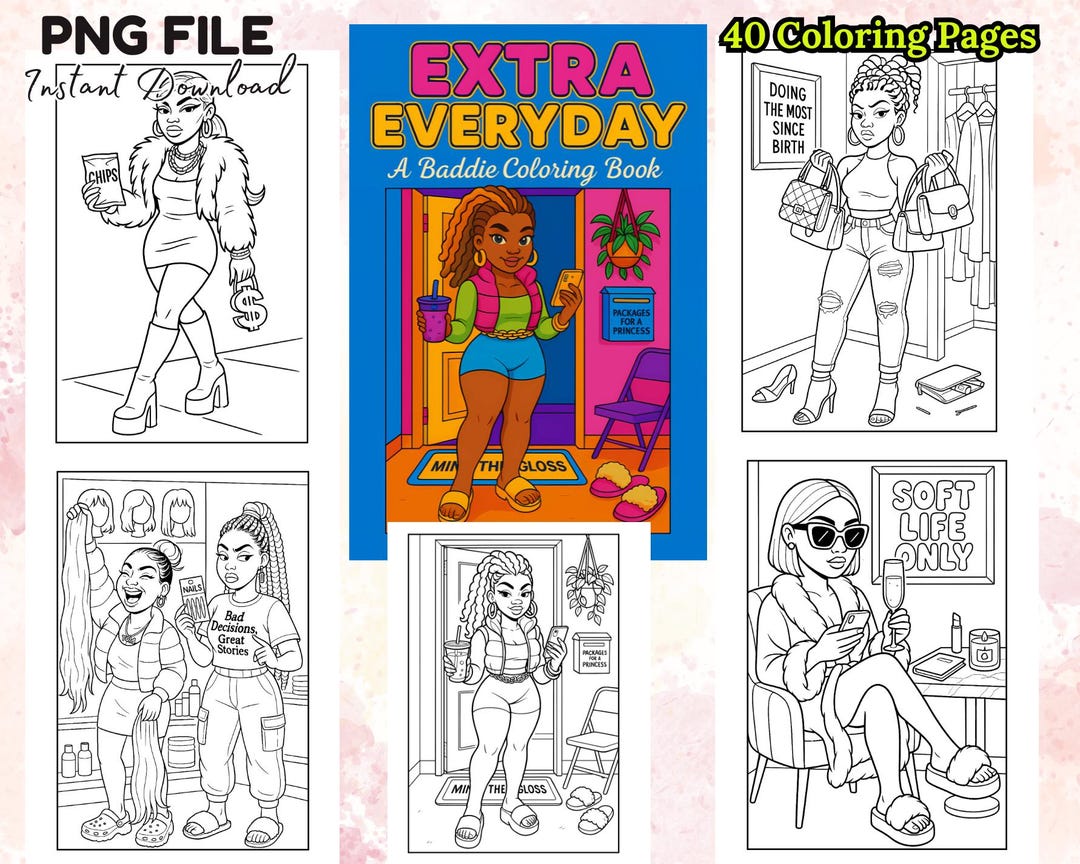 40 Black Girl Coloring Pages Extra Everyday Attitude Fashion and Style ...