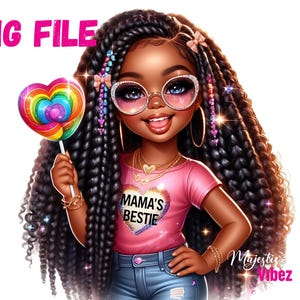 Niña negra Clipart La mejor amiga de mamá PNG Niña negra Niño pequeño PNG Clipart Mamá clip art Afro pequeña niña negra Sublimación