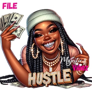 Ragazza nera truffatrice PNG Ragazza nera drogata Clipart Donna con soldi Clip art Ottenere soldi Citazioni truffaldine Ispirazione per i soldi Sublimazione