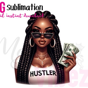 Ragazza nera con soldi clip art PNG spaccone Donne afroamericane Ragazza nera Magic Melanin Urban Girl PNG