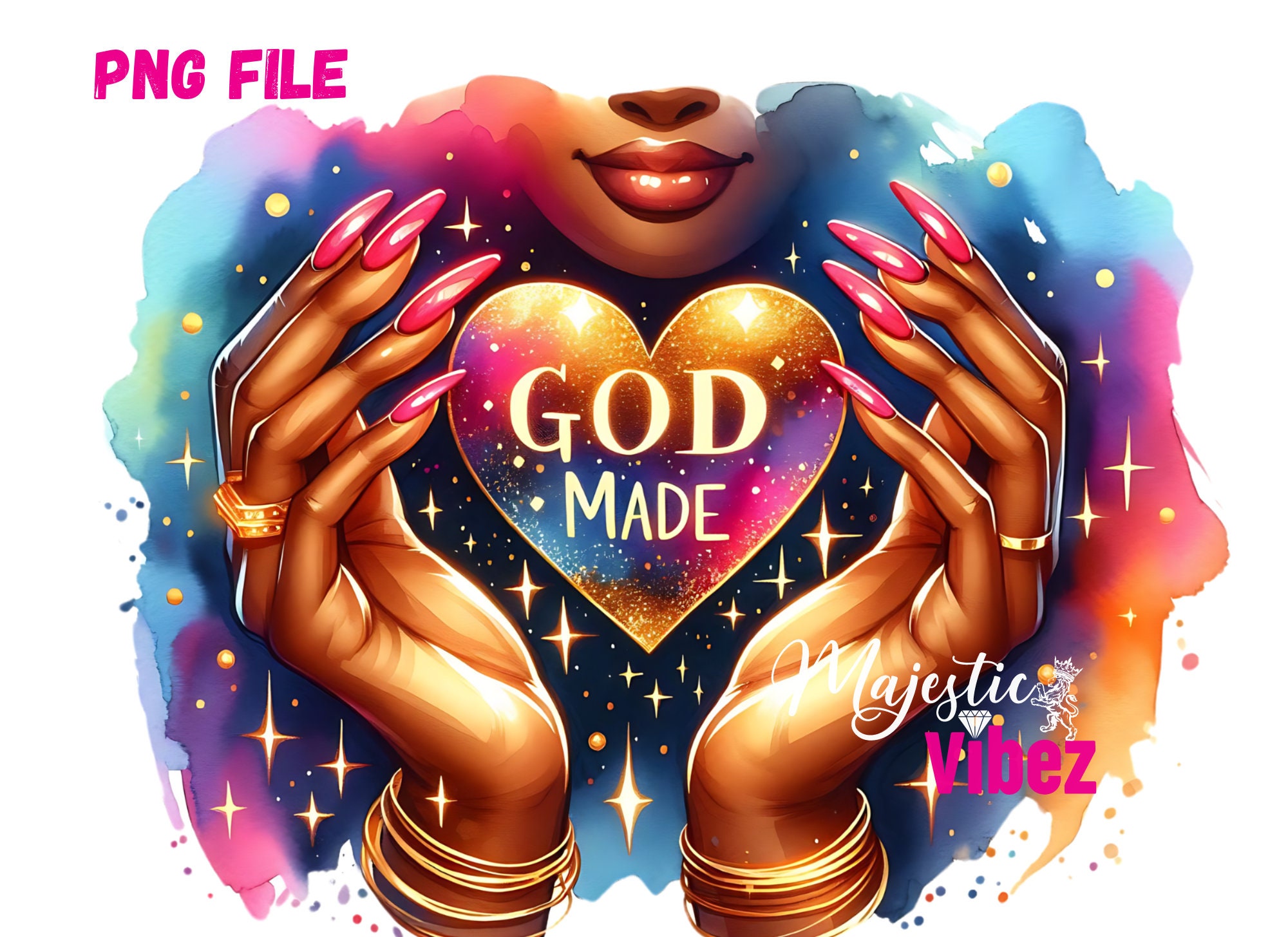 God Made Png Blessed Black Girl Png Black Girl Prayer Clipart African ...
