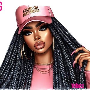 Bella ragazza nera clipart Boss pulcino png Dope ragazza nera clip art Donne afroamericane Ragazza nera Magic Melanin Urban Girl PNG