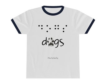 Dogs in Braille Ringer Tee