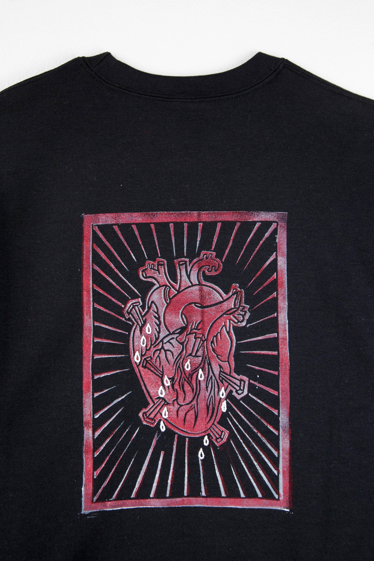 Sweater Bleeding Heart Handmade Embroidery | Etsy