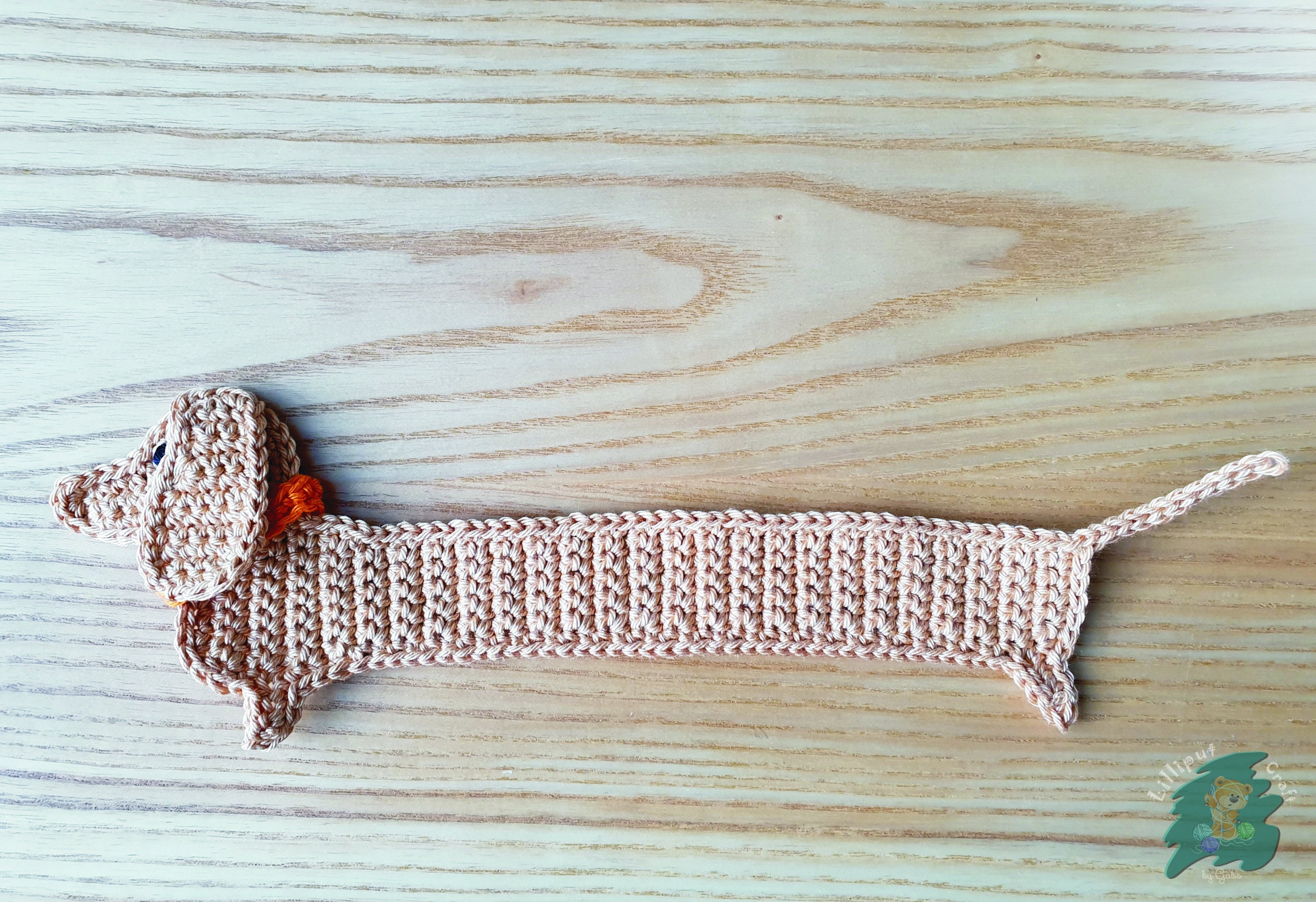 Handmade Crocheted Dachshund Bookmark Crocheted Sausage Dog Etsy