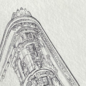 Flatiron Building Art Print, Hand-drawn by the artist Bang