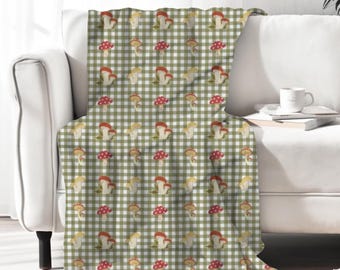 Coperta in pile a forma di fungo: coperta retrò in stile cottagecore