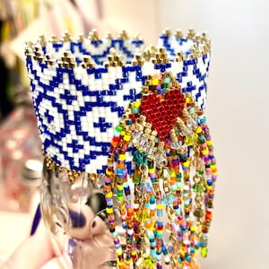 Miyuki beaded cuff bracelet