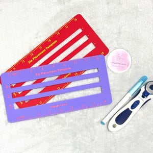 3D Printed Zip Placement Template: Bag Sewing Tool, 8-inch Zipper