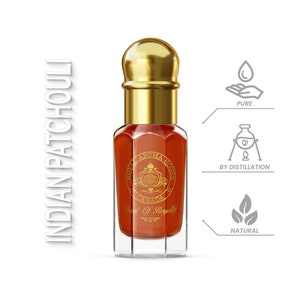 Aceite de perfume terroso absoluto de pachulí indio, sin alcohol, aroma duradero, fragancia natural unisex, aceite esencial de hierbas, idea de regalo
