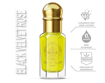 Black Velvet Rose Perfume Oil: Vegan, Alcohol-Free Attar