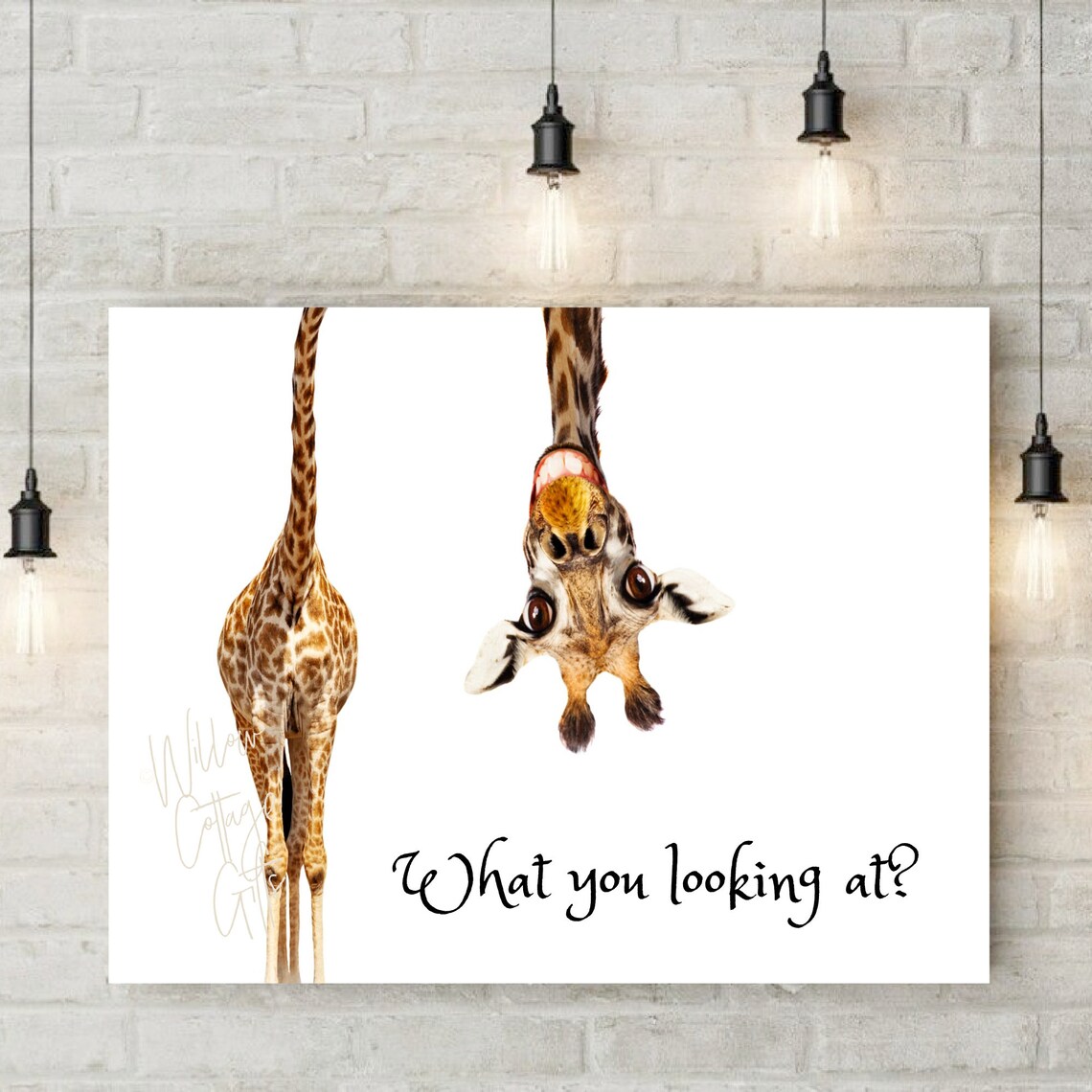 Giraffe Canvas Funny Canvas Quotes Wall Art Canvas Etsy