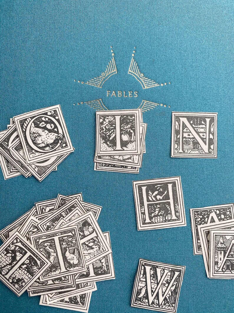 Set of 49 Vintage Fairytale Letters for Journaling
